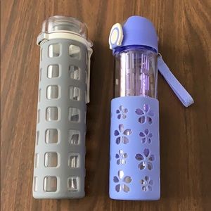Glass water bottles